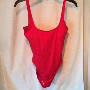 NWT Bar 3 classic red one piece swimsuit
